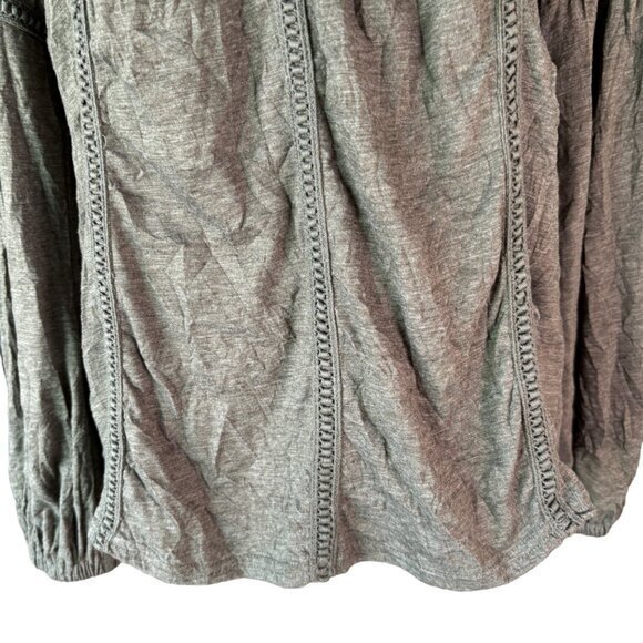 Sundance Top Blouse Size Small Boho Royal Rosie Crinkled Long Sleeve - Picture 4 of 9